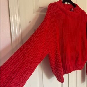 Cozy Red Knit Sweater